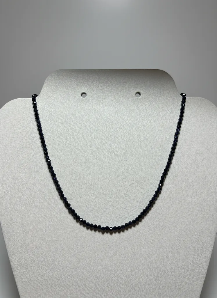 Lacivert Yıldız Taşı Kolye - Parlak Doğal Taşlı Şık Tasarım