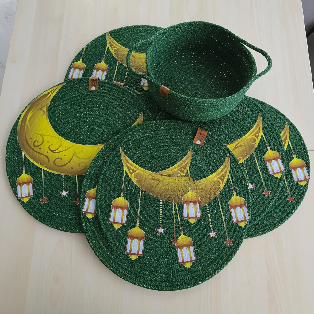 Yeşil Tressip Ramazan Temalı Supla Takımı 6 Kişilik