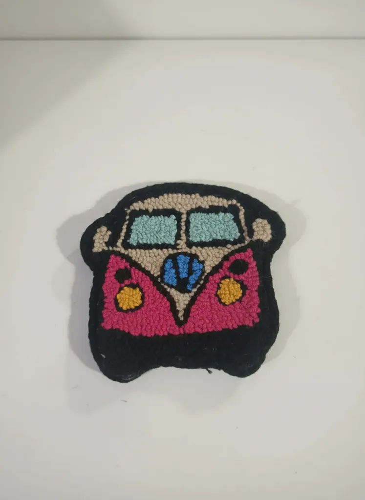 Nostaljik Minibüs Desenli Bardak Altlığı - El Yapımı