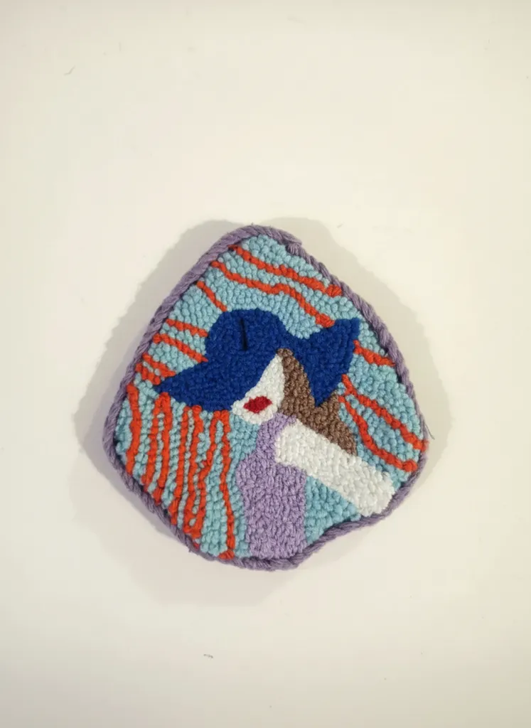 Şakpalı Kadın Figürlü Bardak Altlığı - El Yapımı Dekoratif Hediyelik