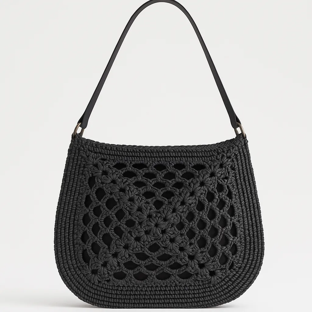 Siyah Kağıt İp Çanta