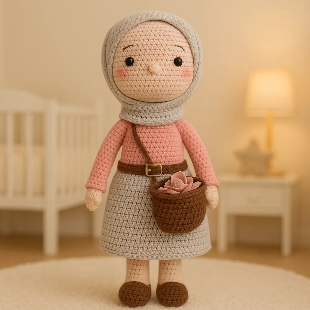 Ayşe Bebek – 45 cm El Örgüsü Pamuklu Oyuncak