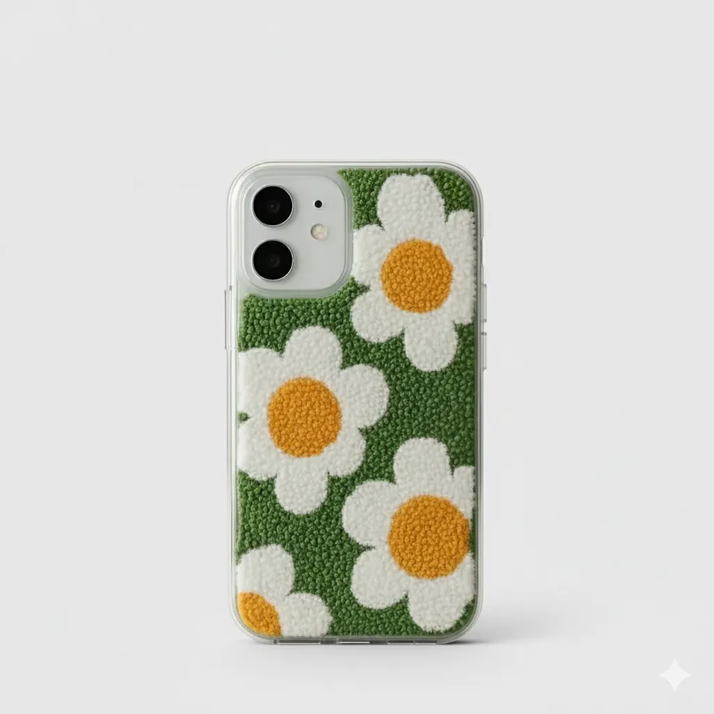iPhone 11 Uyumlu Papatya Desenli Punch Telefon Kılıfı