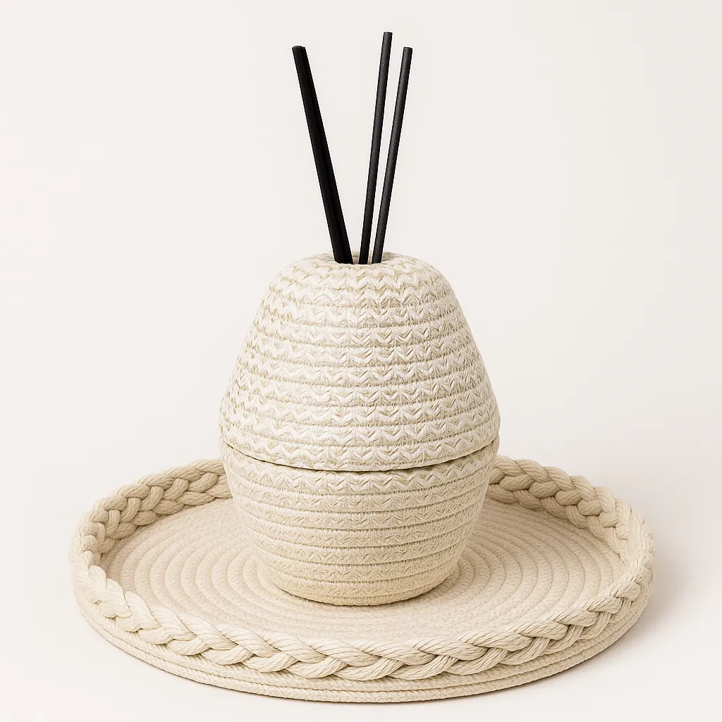 Zikzak Dikişli Dekoratif Oda Kokusu Sepeti – 12x15 cm