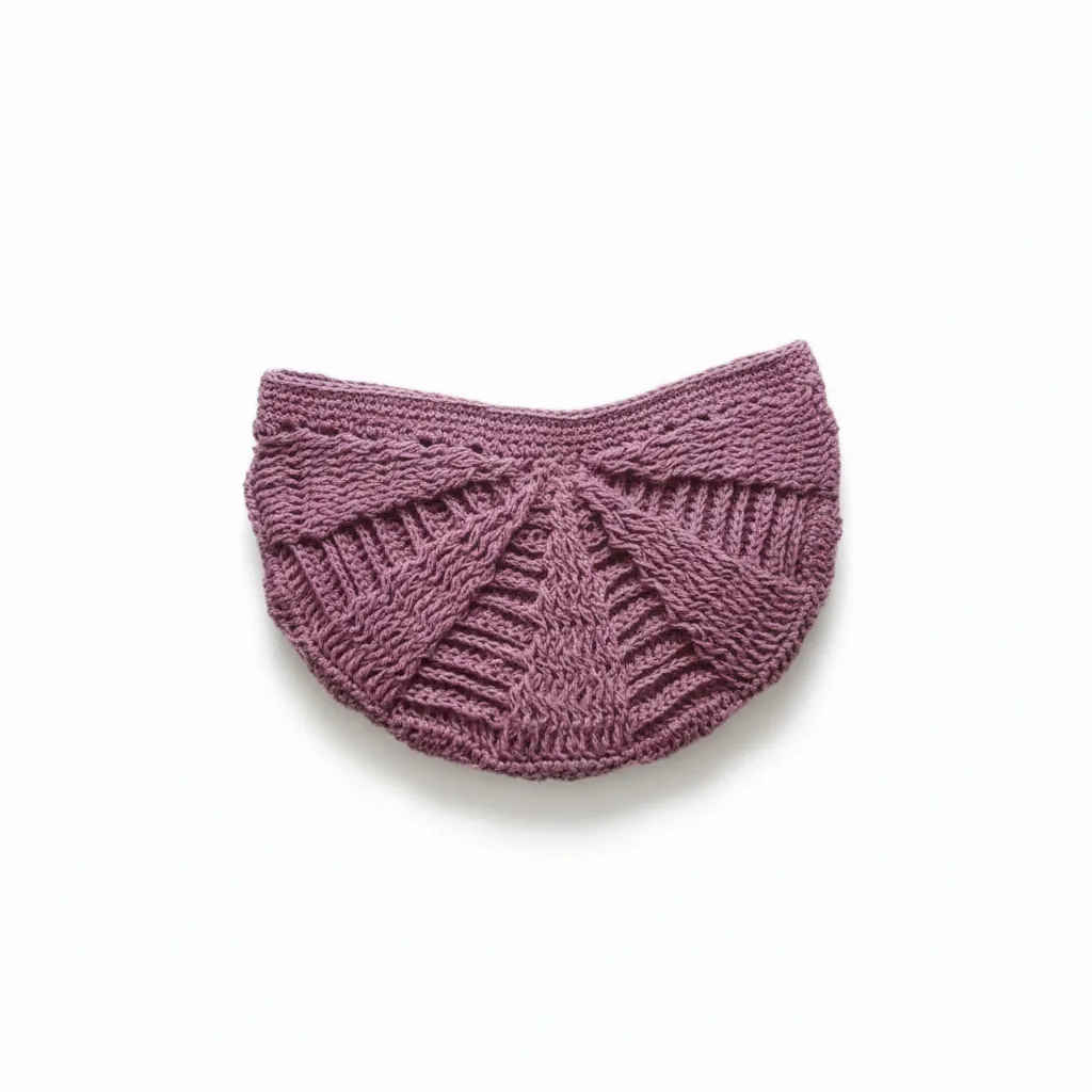 Lila Kağıt İpten Örme Portföy Çanta - El Emeği Tasarım