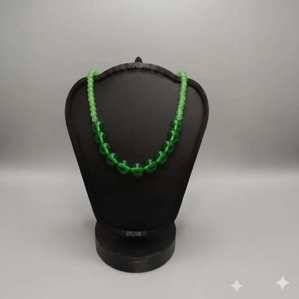 Yeşil Cam Boncuk Kolye