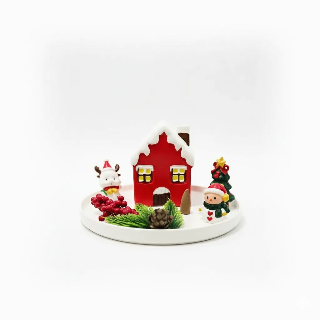 El Yapımı Taş Tozu Mini Kış Evi