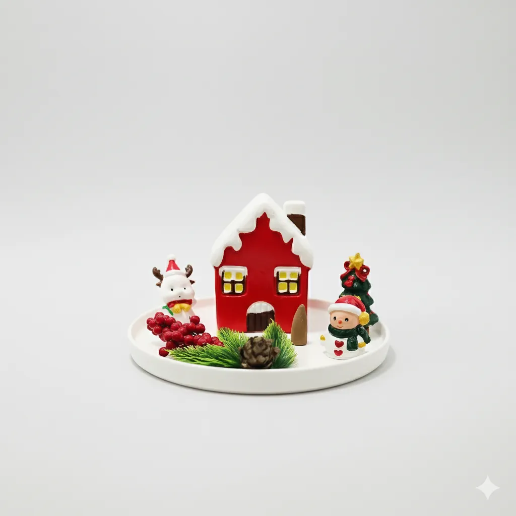 El Yapımı Taş Tozu Mini Kış Evi