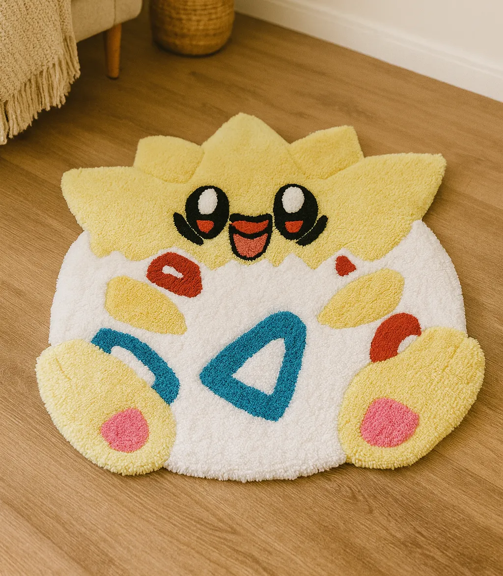 El Yapımı Cut Tufting Halı – Sevimli Karakter Tasarımı, 60×70 cm, Yumuşak Dokulu