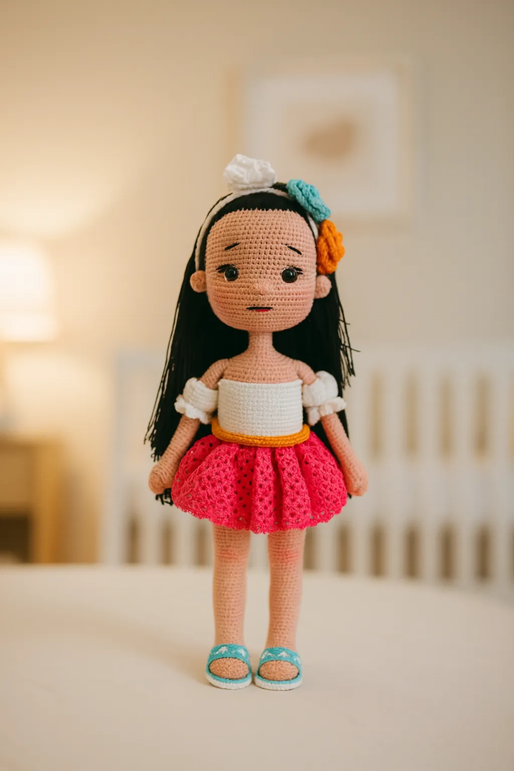 El Örgüsü Amigurumi Kız Bebek Parla