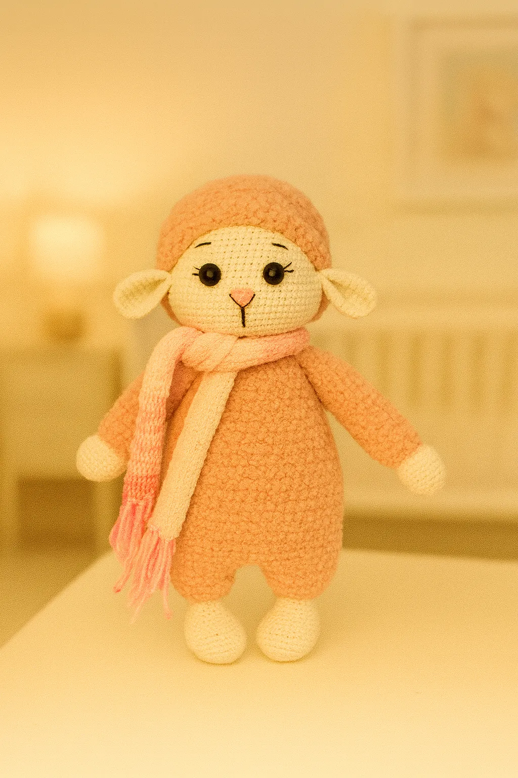 Amigurumi Kuzu Oyuncak | El Yapımı Pembe Örgü Bebek ve Dekoratif Oyuncak