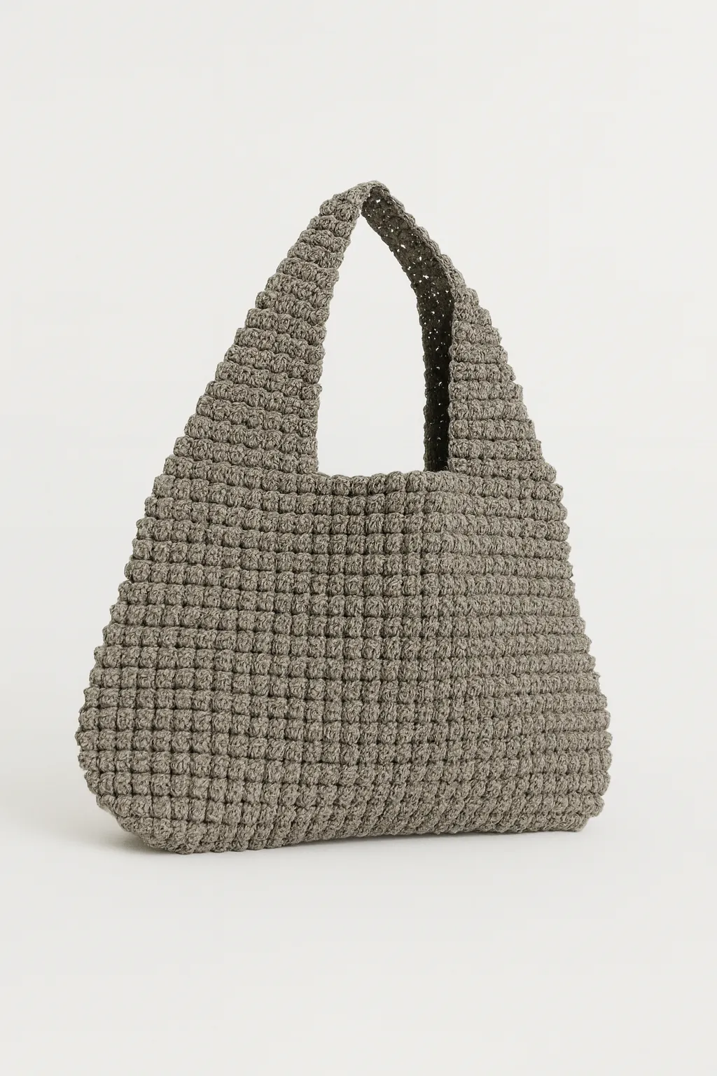 Gri Dokulu El Yapımı Çanta