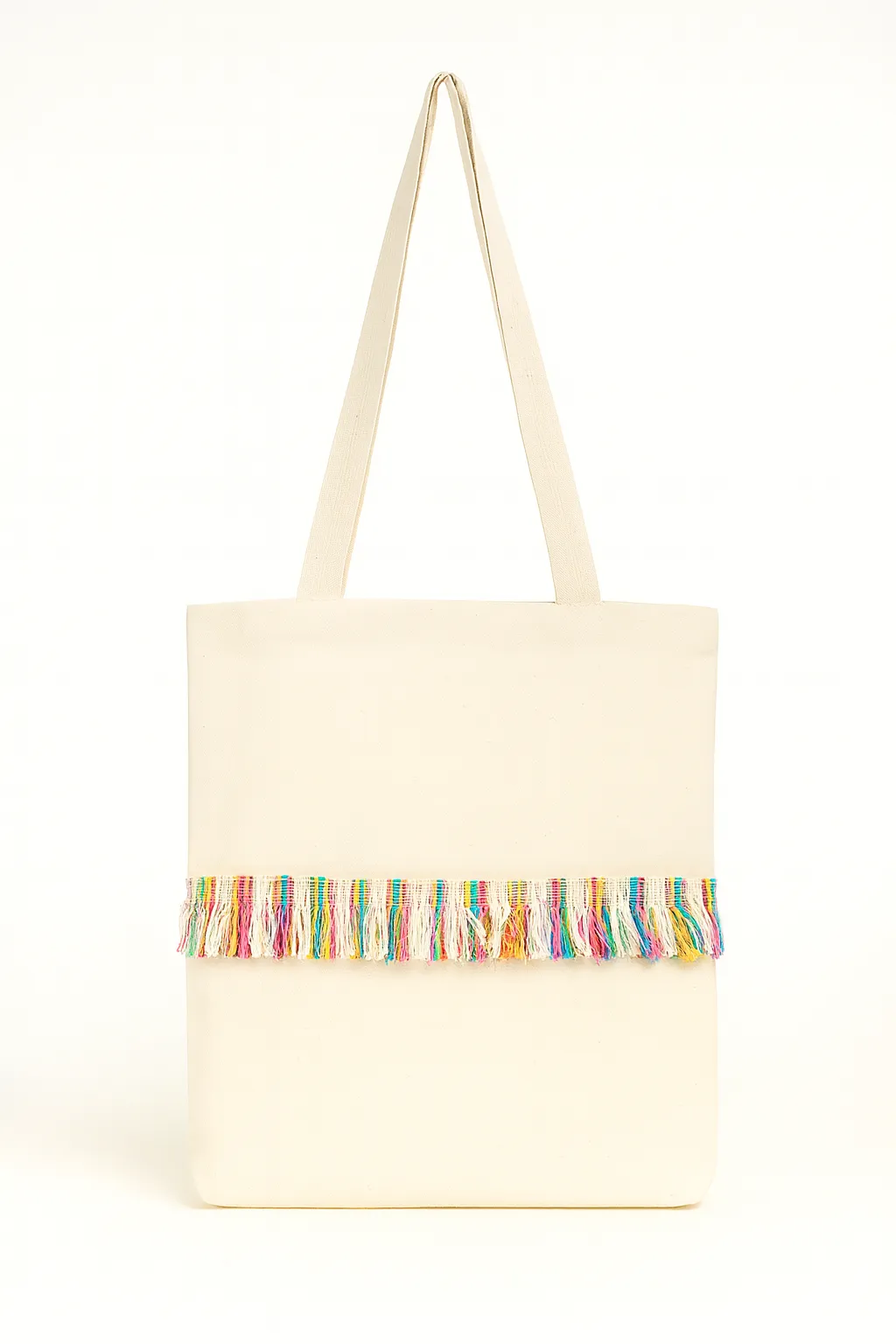 Rengarenk Püskül Şerit Detaylı Kol Çantası