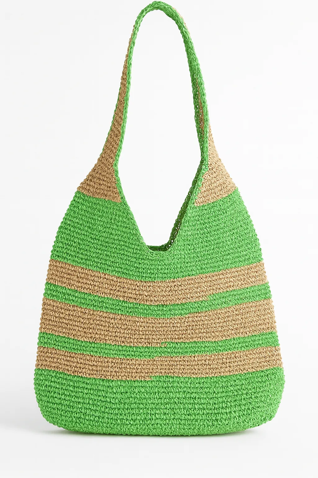 Sık İğne Tekniği ile Kâğıt İpten Örülmüş Büyük Boy Heybe Çanta