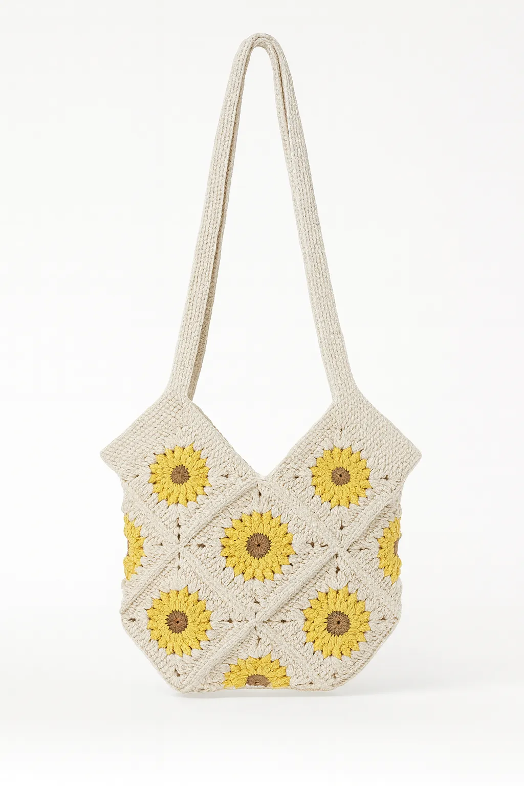 Motifli Ayçiçeği Çanta – El Emeği ve Yazlık Şıklık