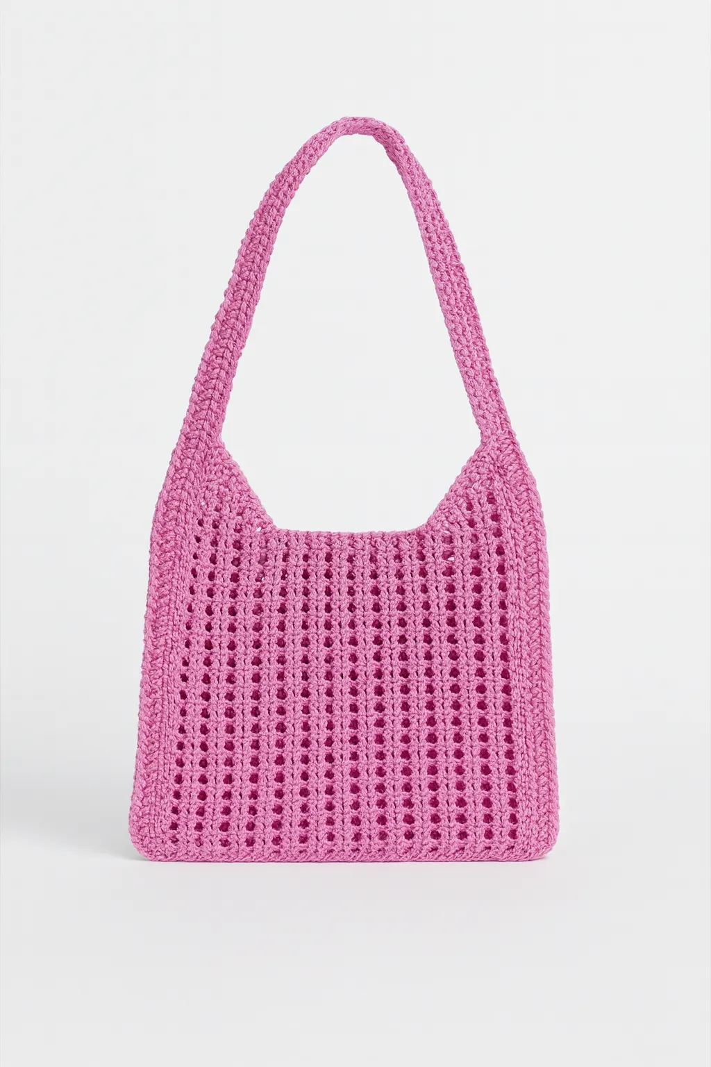 El Örgüsü Pembe Heybe Çanta