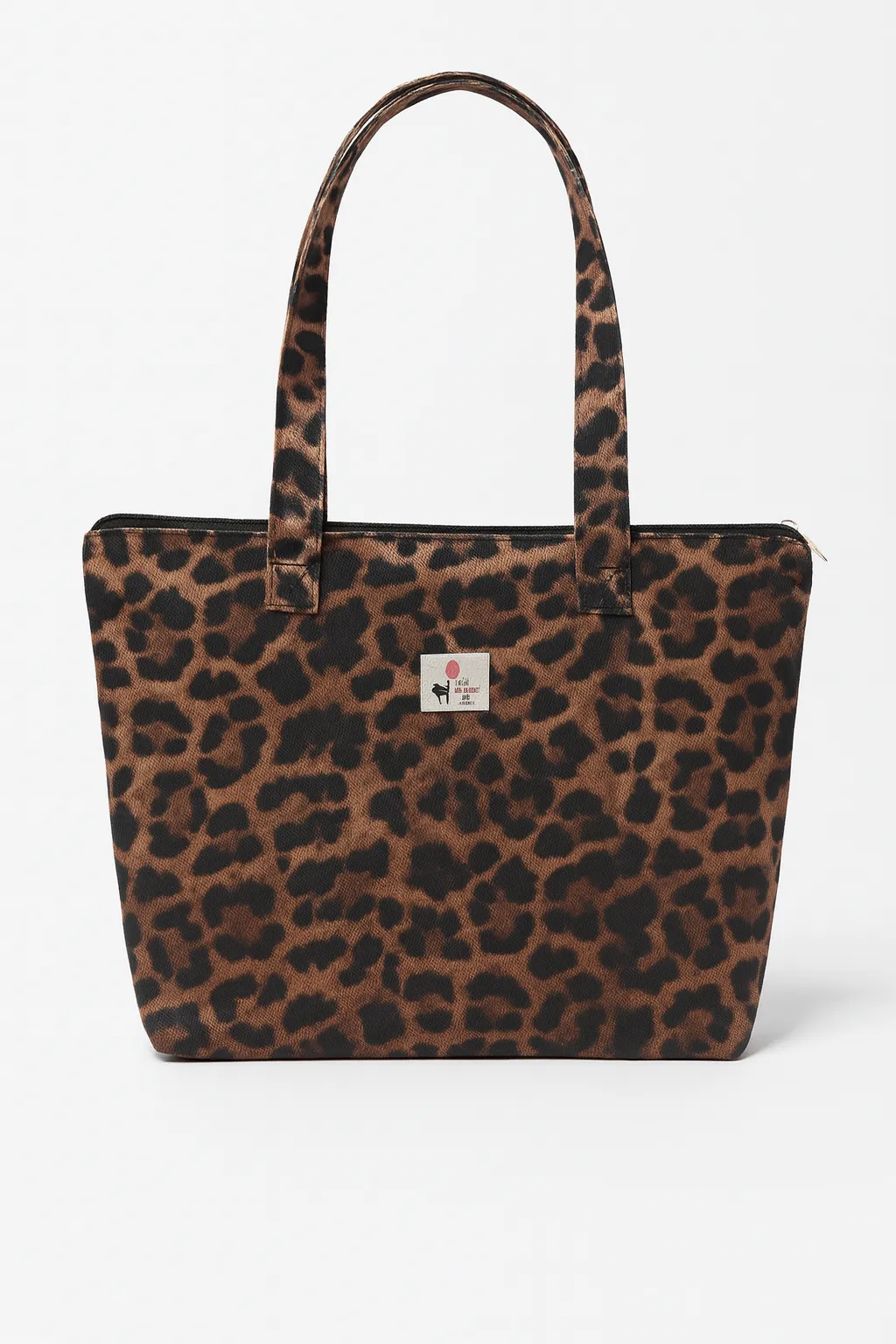 Leopar Desenli Kumaş Omuz Çantası