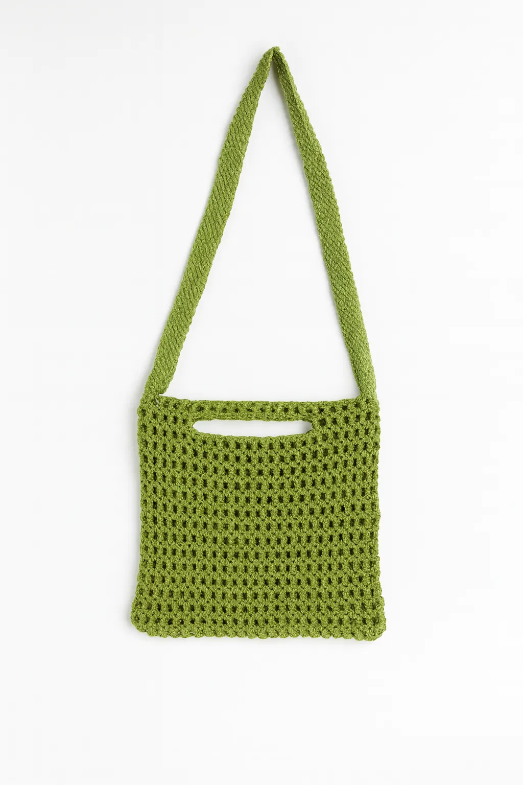 Yeşil El Örgüsü Veronika Çanta | El Yapımı Omuz Çantası
