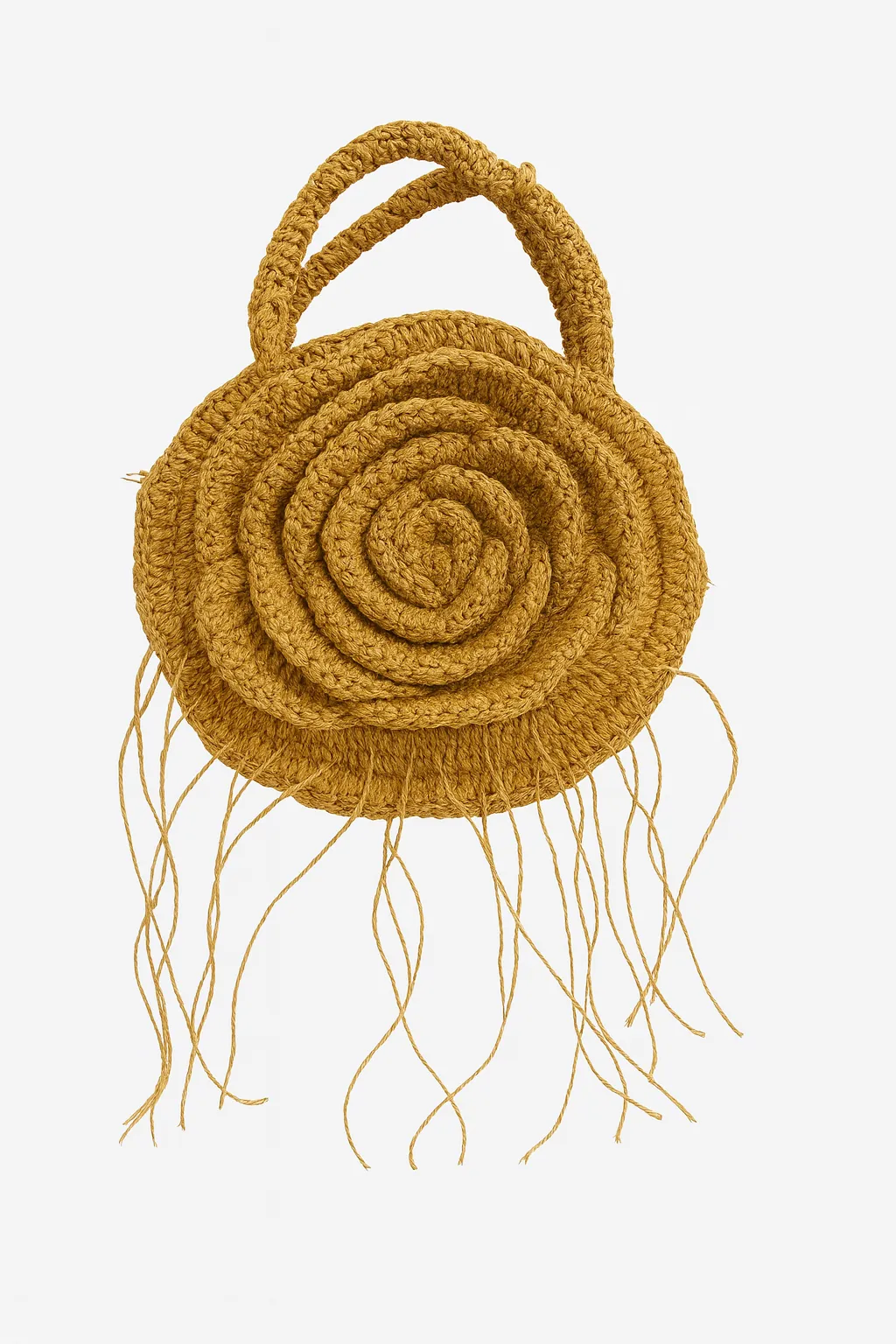 El Emeği Hasır Görünümlü Örgü Çanta