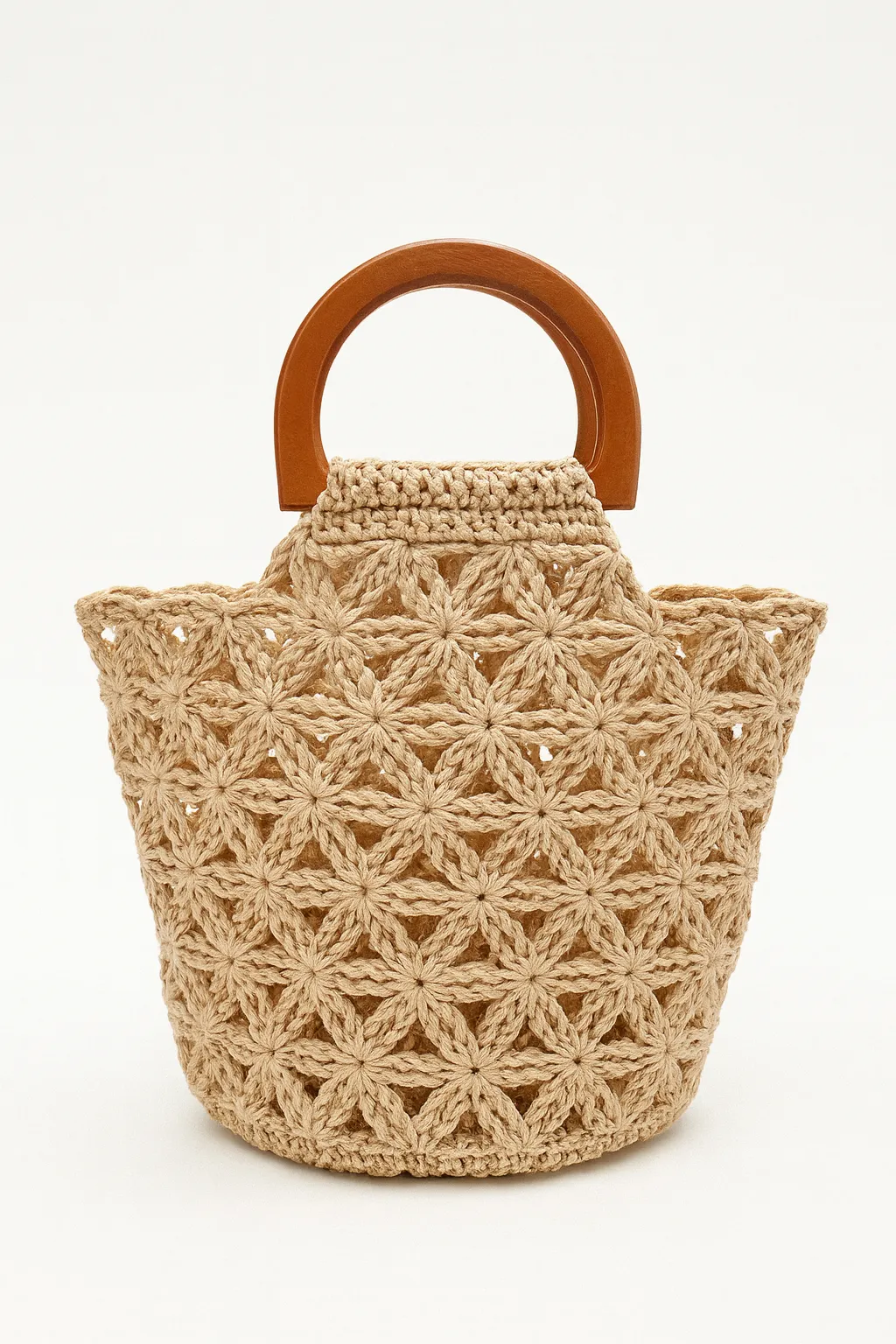 El Örgüsü Rafya İp Çanta