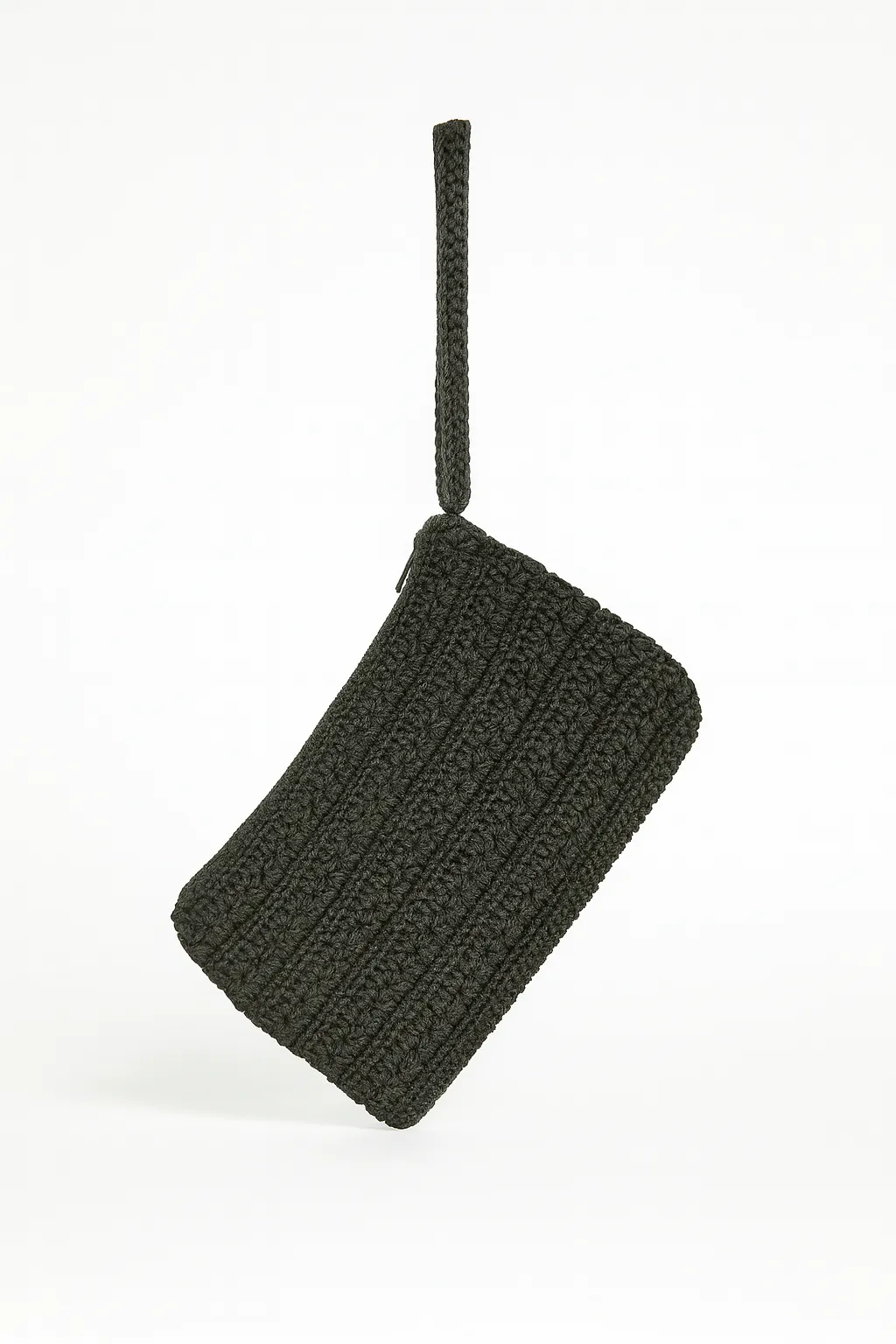 El Yapımı Siyah Günlük El Çantası