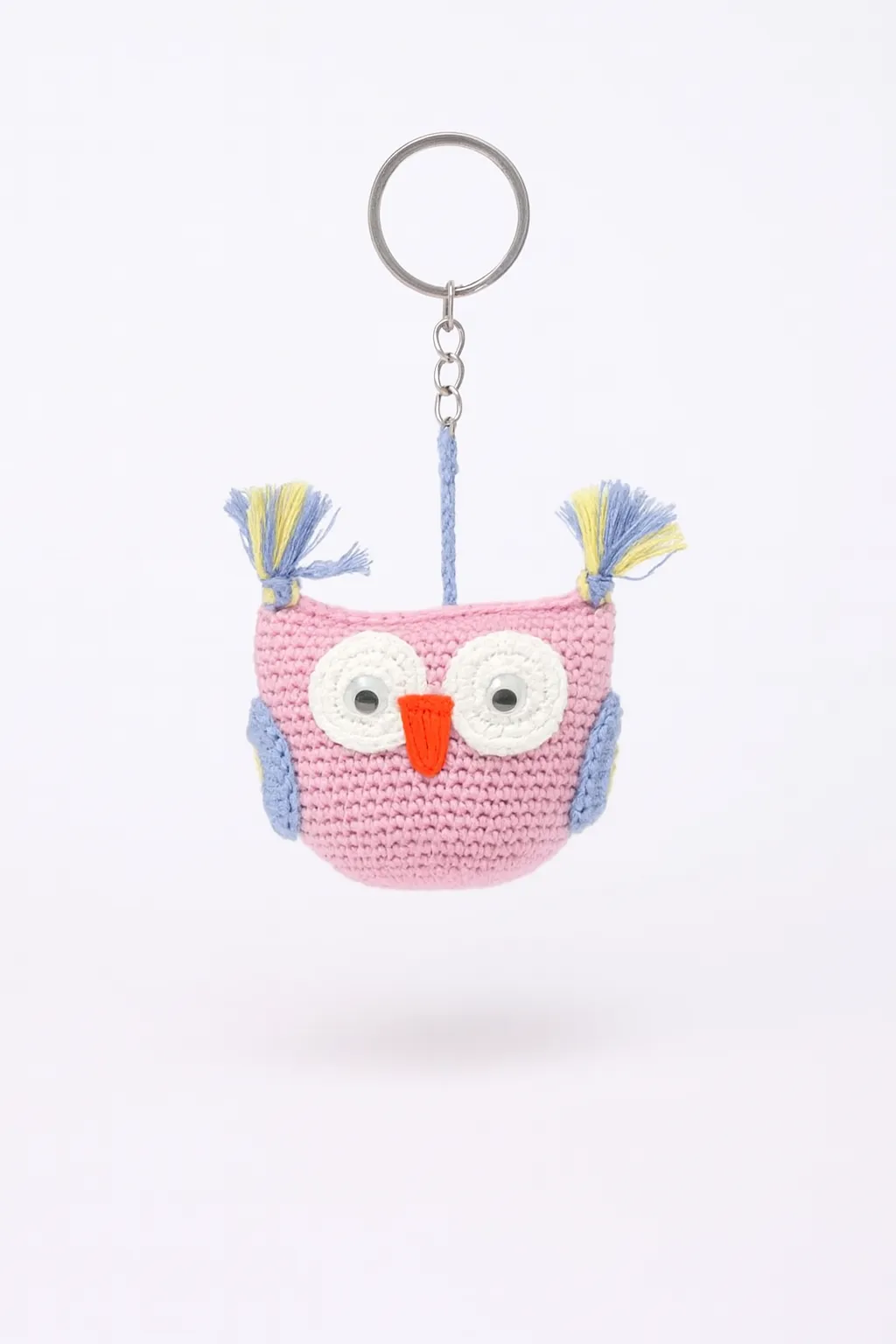 El Yapımı Amigurumi Baykuş Anahtarlık – 10 cm