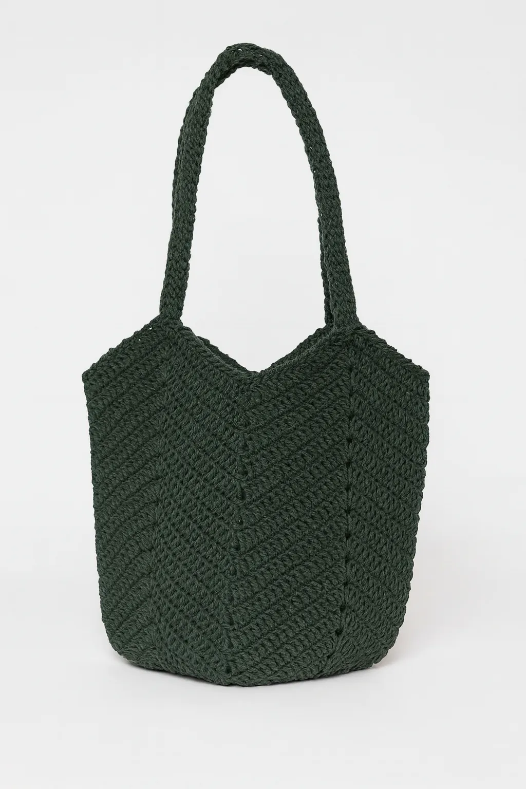 Lale Model Zümrüt Yeşili Kağıt İp Çanta