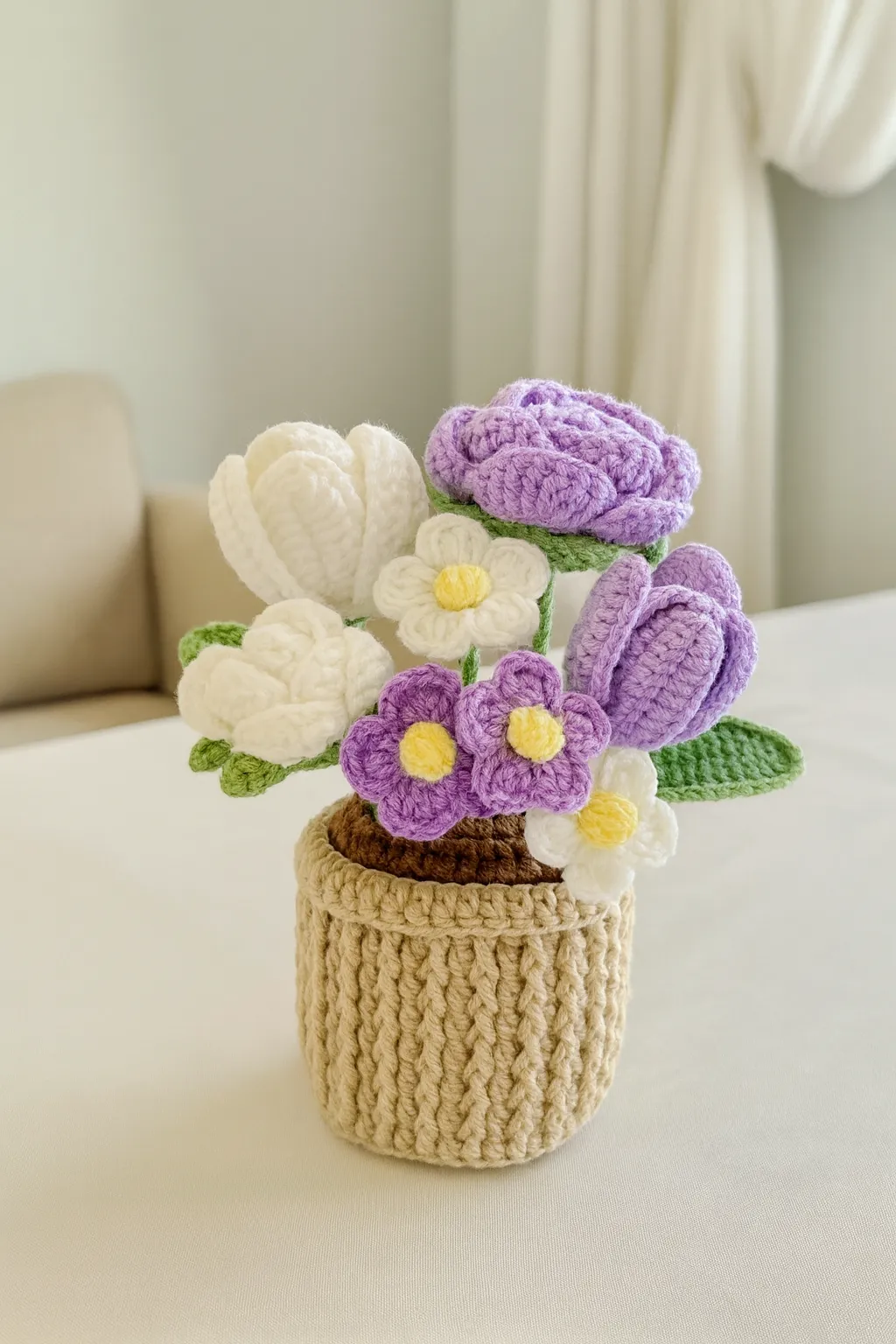 Purple Multi Flower Pot