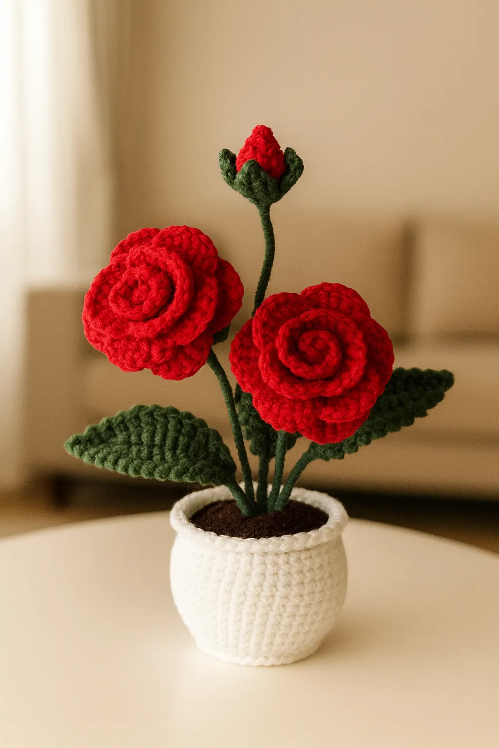 Rose Pot Red