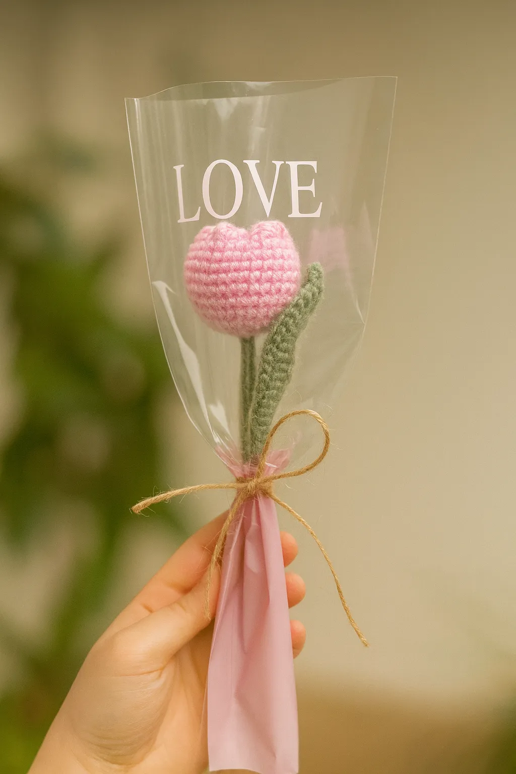Single Tulip Bouquet Pink