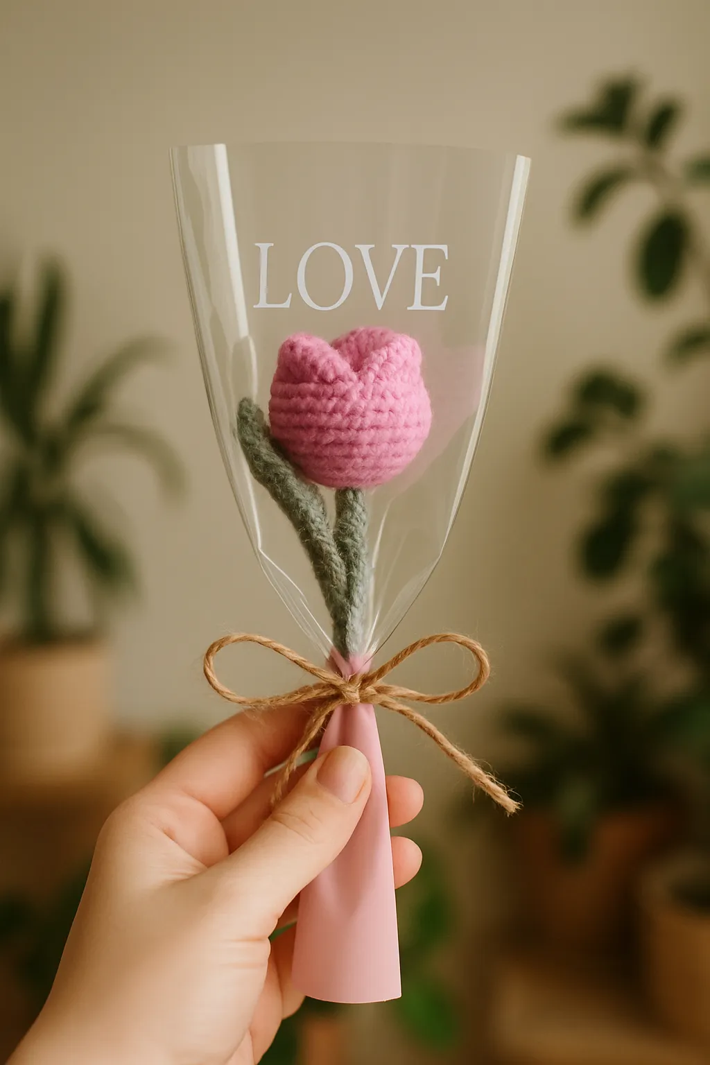 Single Tulip Bouquet Fuchsia