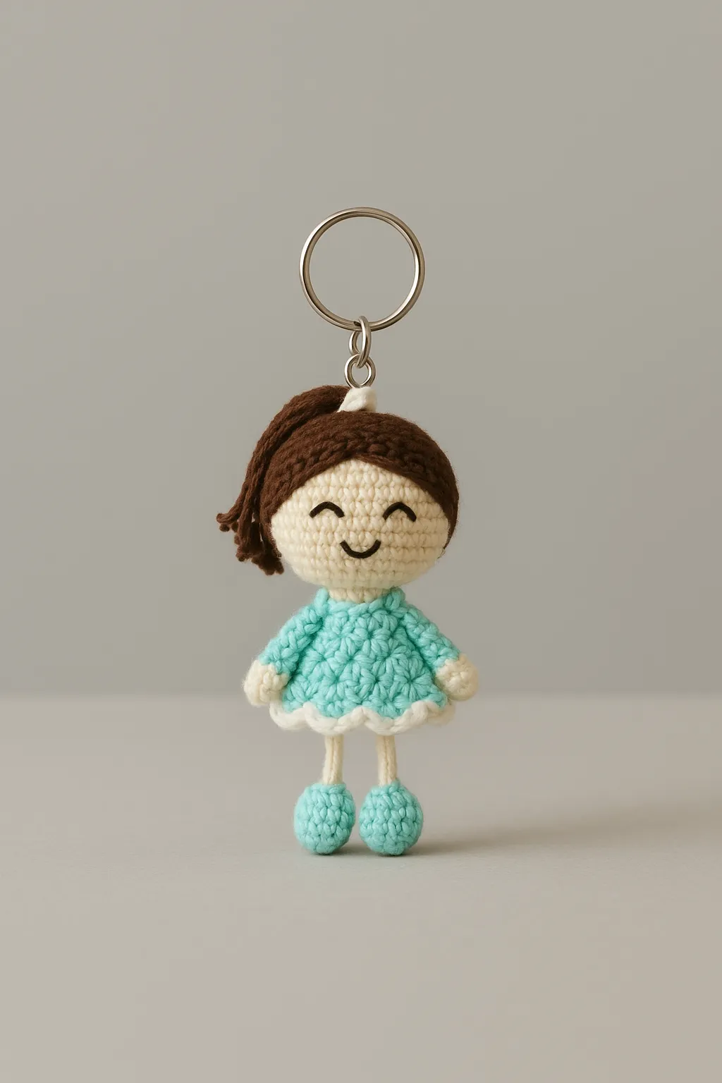 El Yapımı Küçük Kız Amigurumi Anahtarlık Sevimli ve Anlamlı El Emeği Hediye