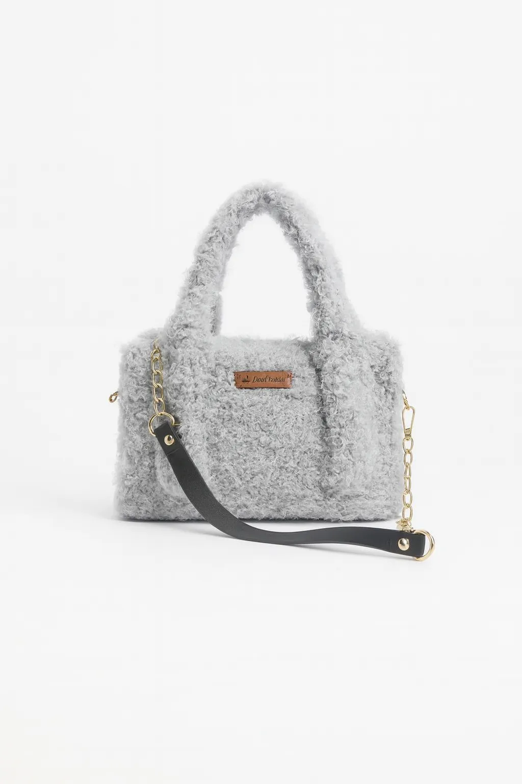 Gri Peluş Çanta
