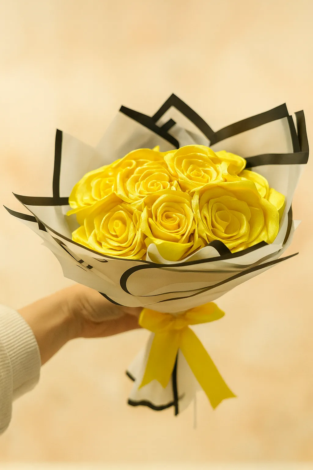 Yellow Roses Bouquet Artificial Unfading Roses Can Be Kept Forever