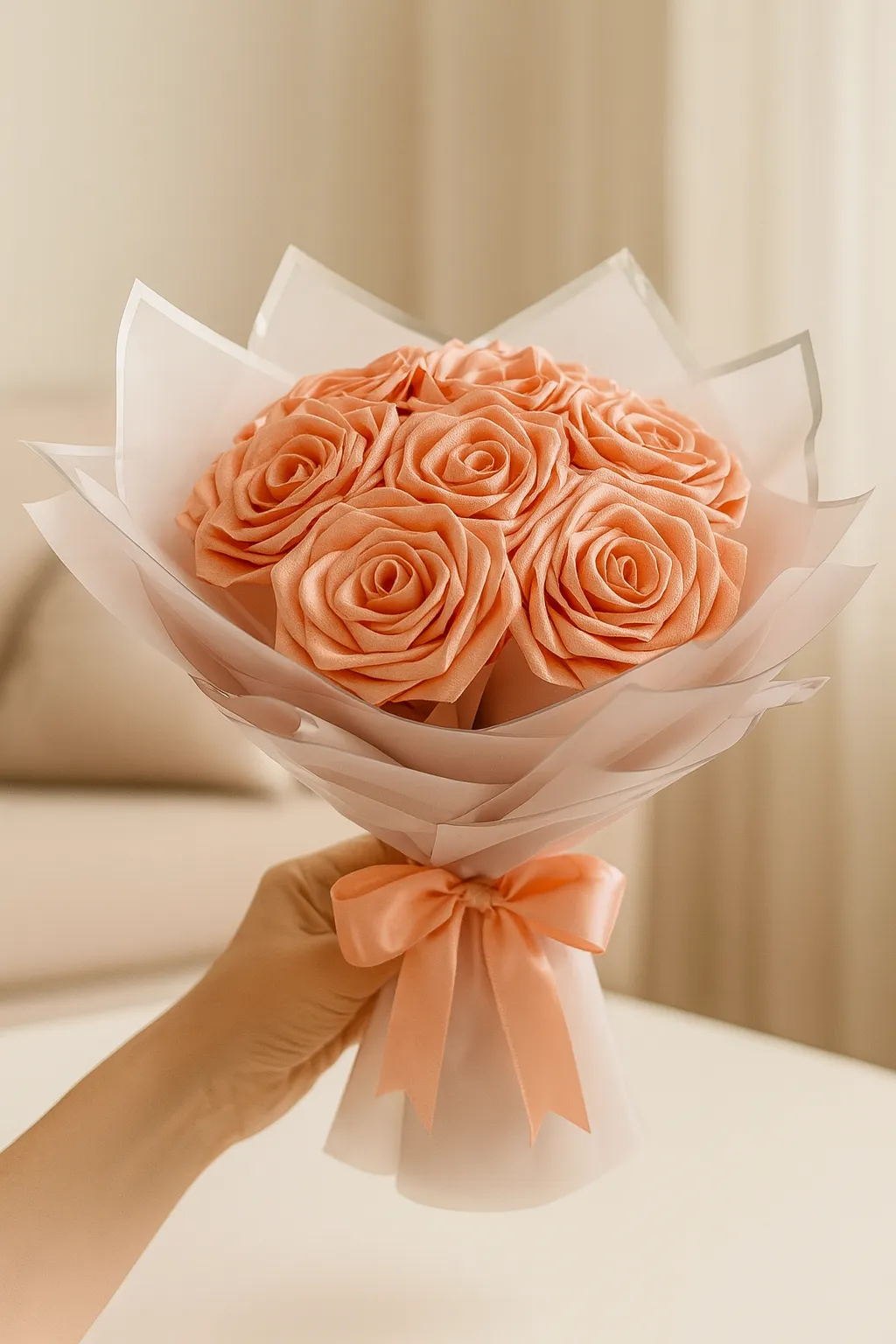 Yavru Ağzı Gül Buketi Yapay Solmaz Güller