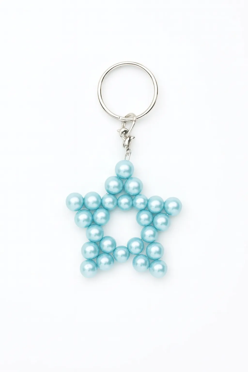 Blue Bead Star Keychain