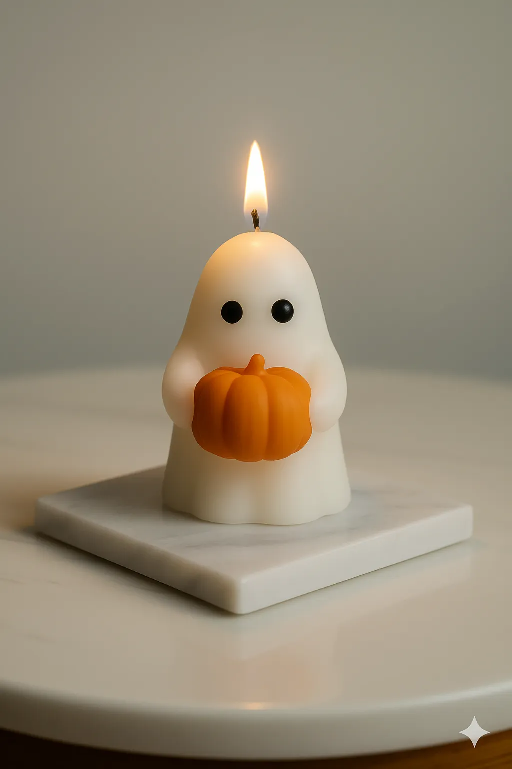 Balkabağı Figürlü Hayalet Tasarım Mum