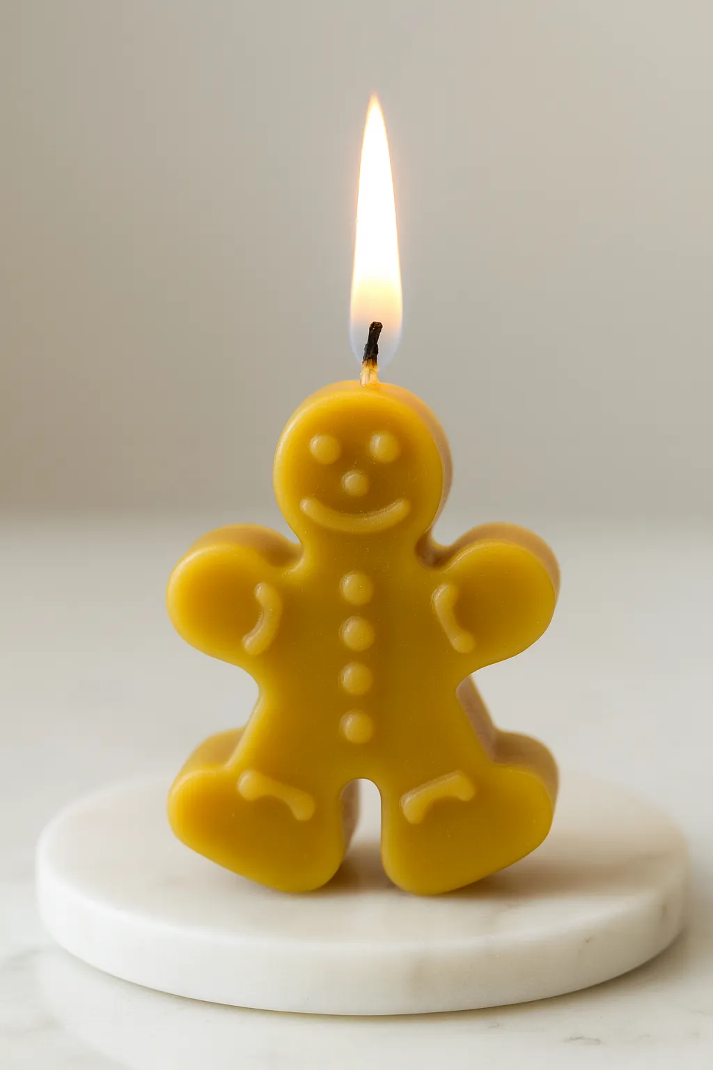 Doğal Balmumu Mum Yılbaşı Hediye Kutusu - Apicraft (Kurabiye Adam-GingerBread)