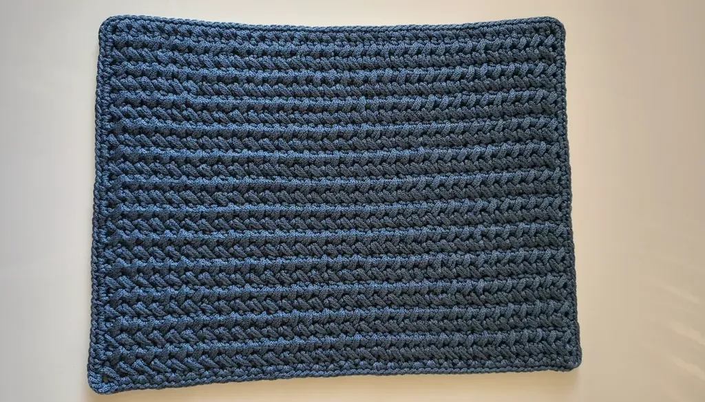 6-Piece Navy Blue Hand Knitted Placemat – Add Elegance to Your Table with its Chic