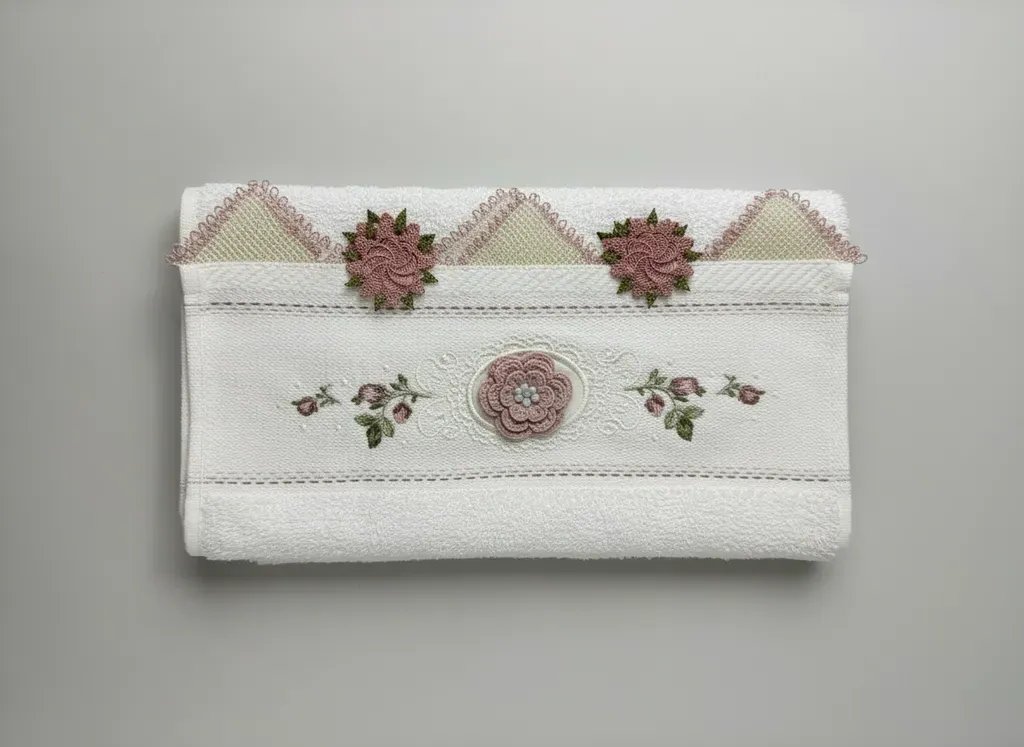 Fiesta İğne Oyalı Pamuklu Havlu Takımı - Çeyizlik, 2 Parça