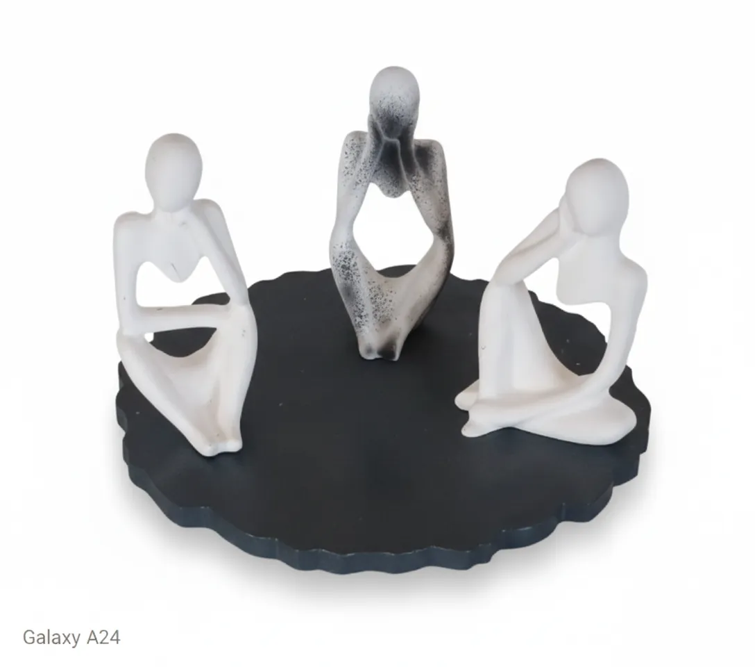 3'lü Düşünen İnsan Dekoratif Biblo Seti