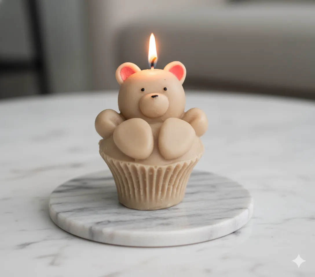 Sevimli Ayıcık Mum – Dekoratif El Yapımı Kokulu Mum