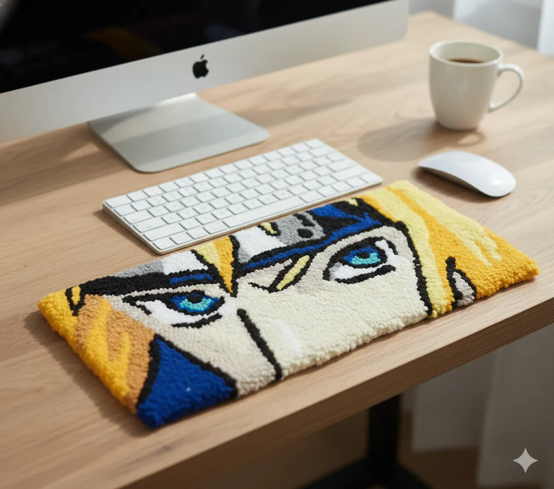 Naruto Temalı Klavye Halısı – Loop Dokulu, Masa Koruyucu ve Dayanıklı Tasarım