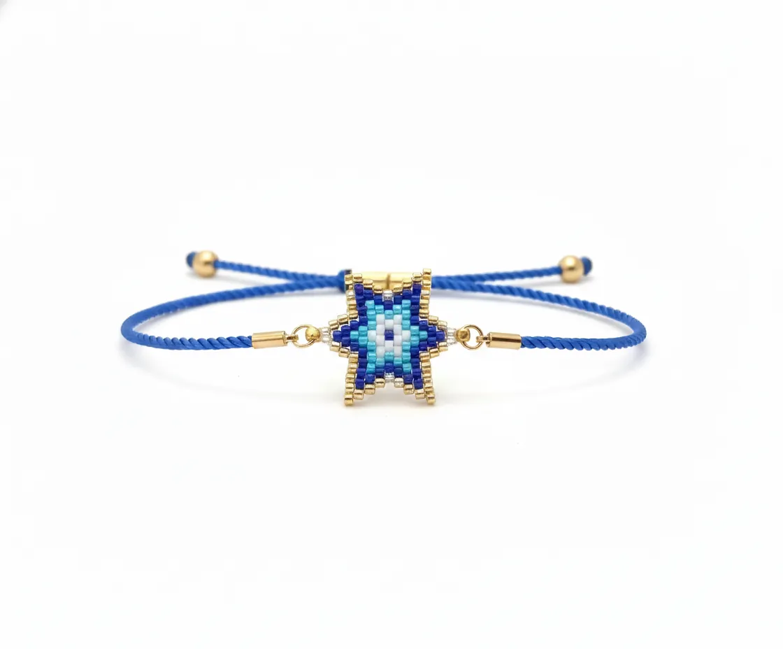 El Yapımı Miyuki Bileklik – Yıldız Desenli