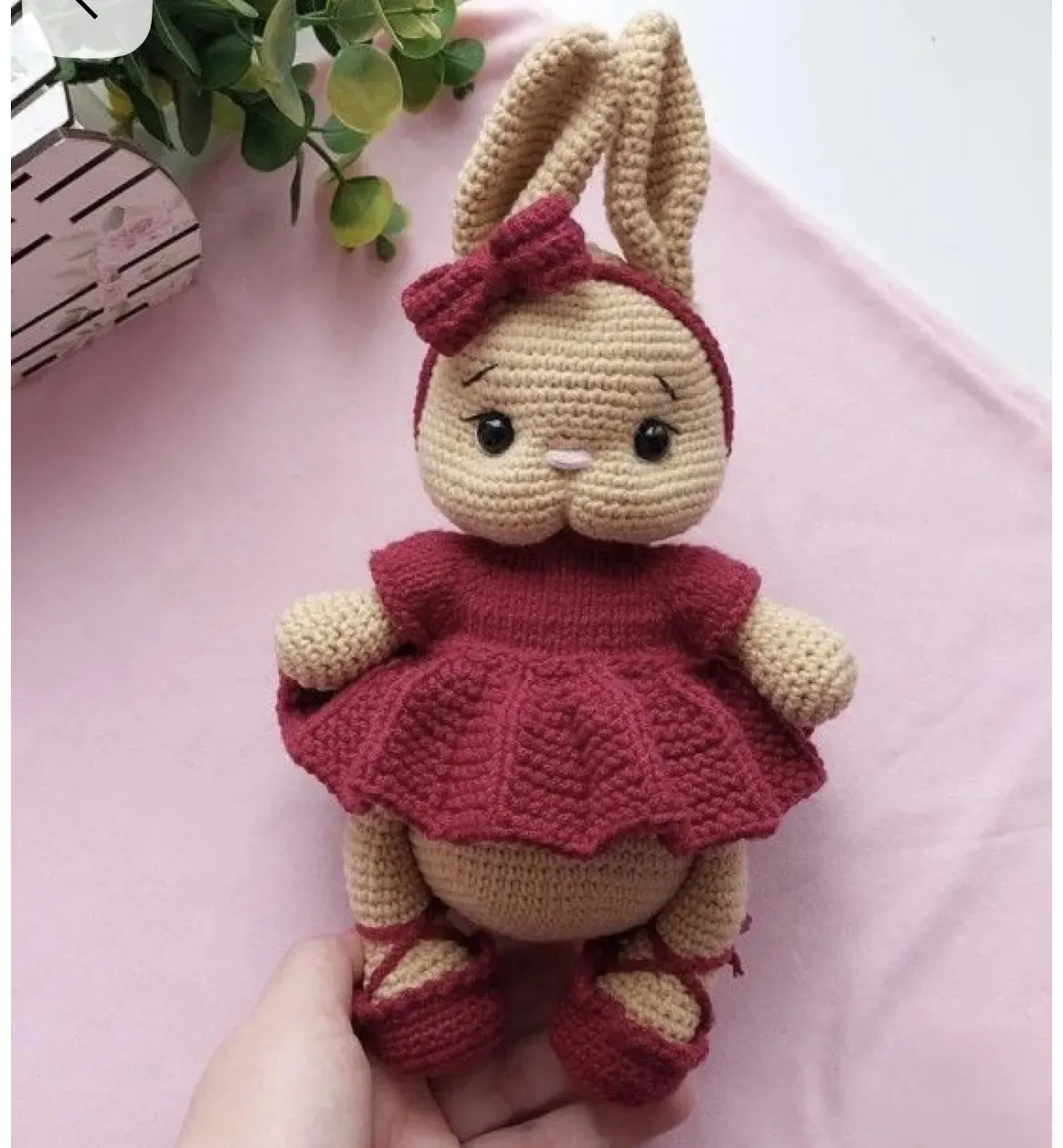 Örgü Kız Tavşan Amigurumi Bebek - El Yapımı Hediyelik Oyuncak