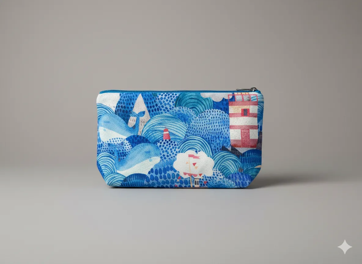 Denizçi Temali Organizer Makyaj Çantası-Kalemlik