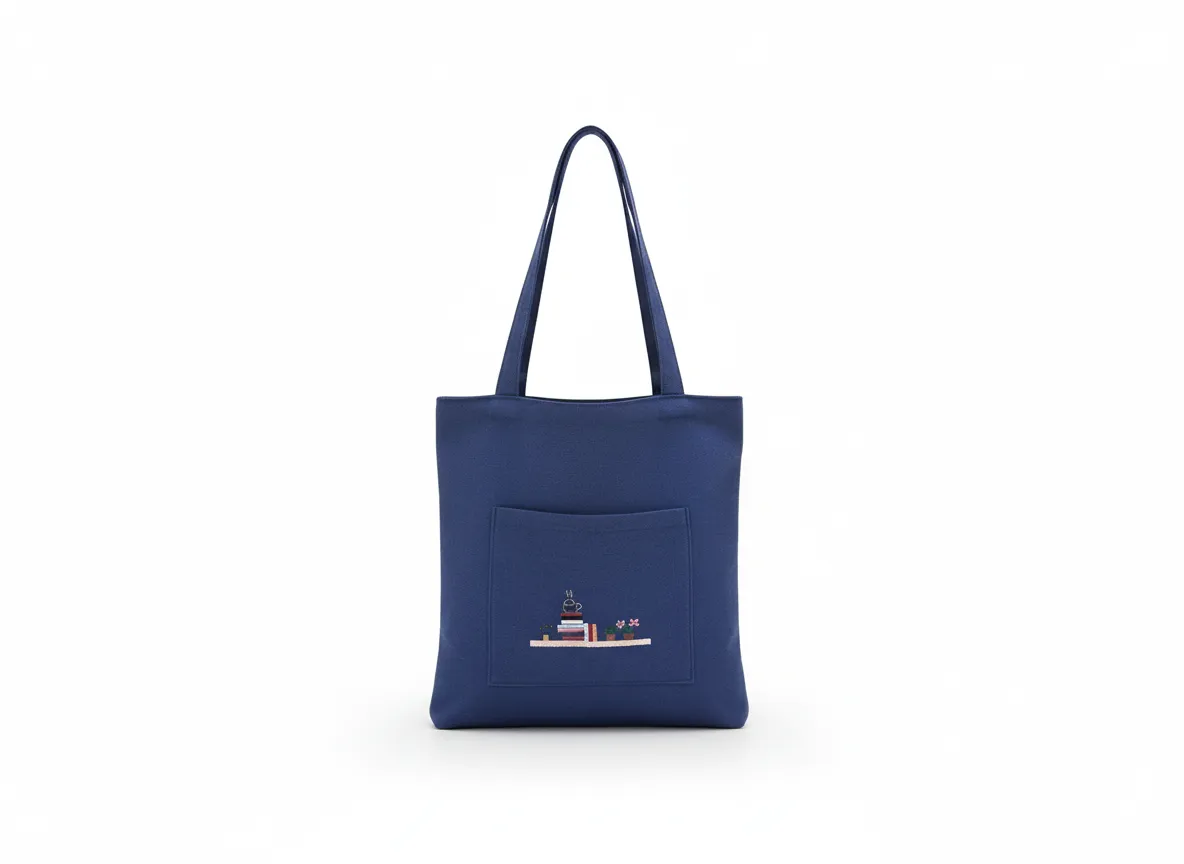 Lacivert tote Bag kanvas çanta