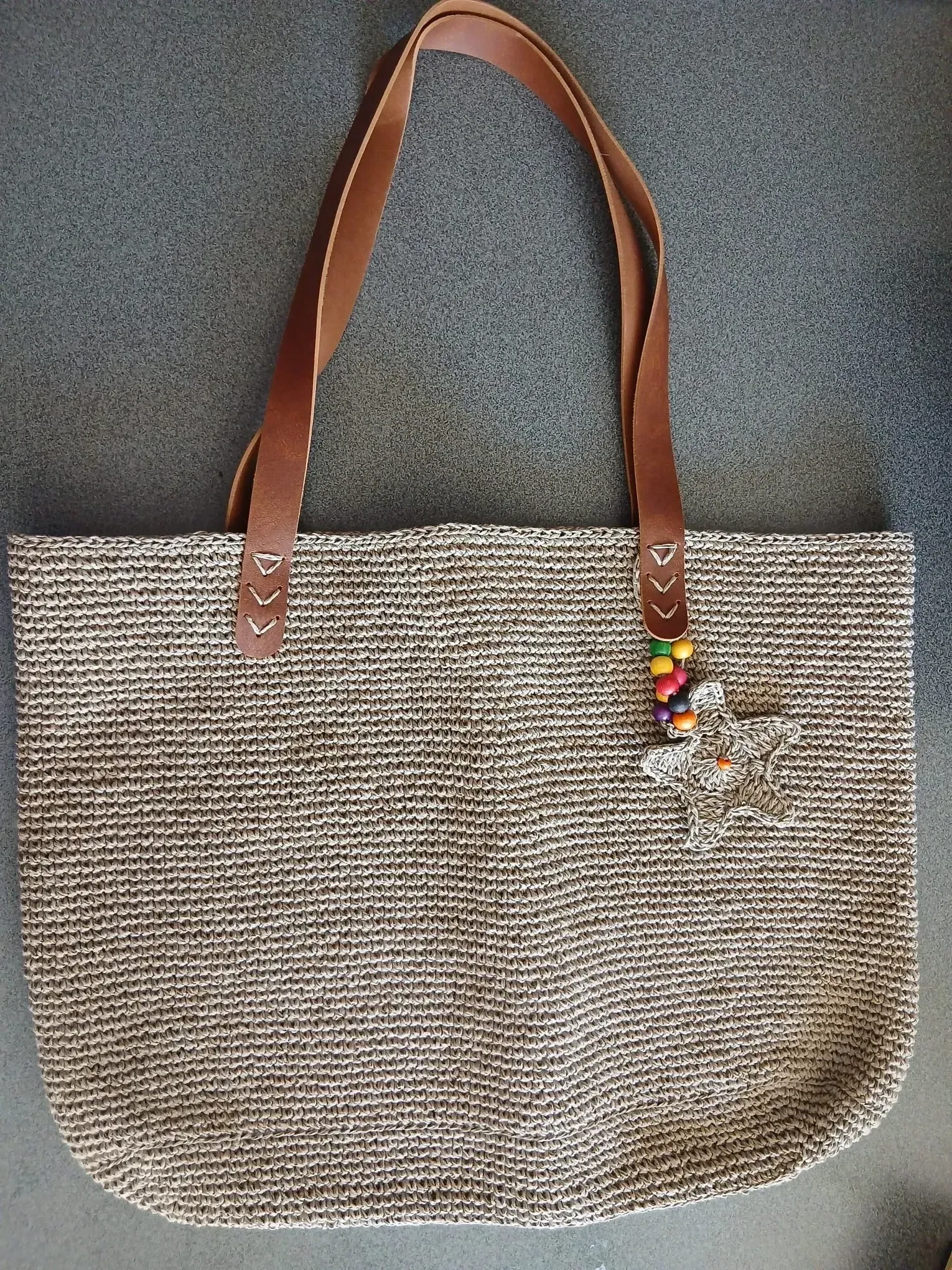 El Örgüsü Çanta – Kağıt İplikten El Yapımı Örgü Omuz Çantası