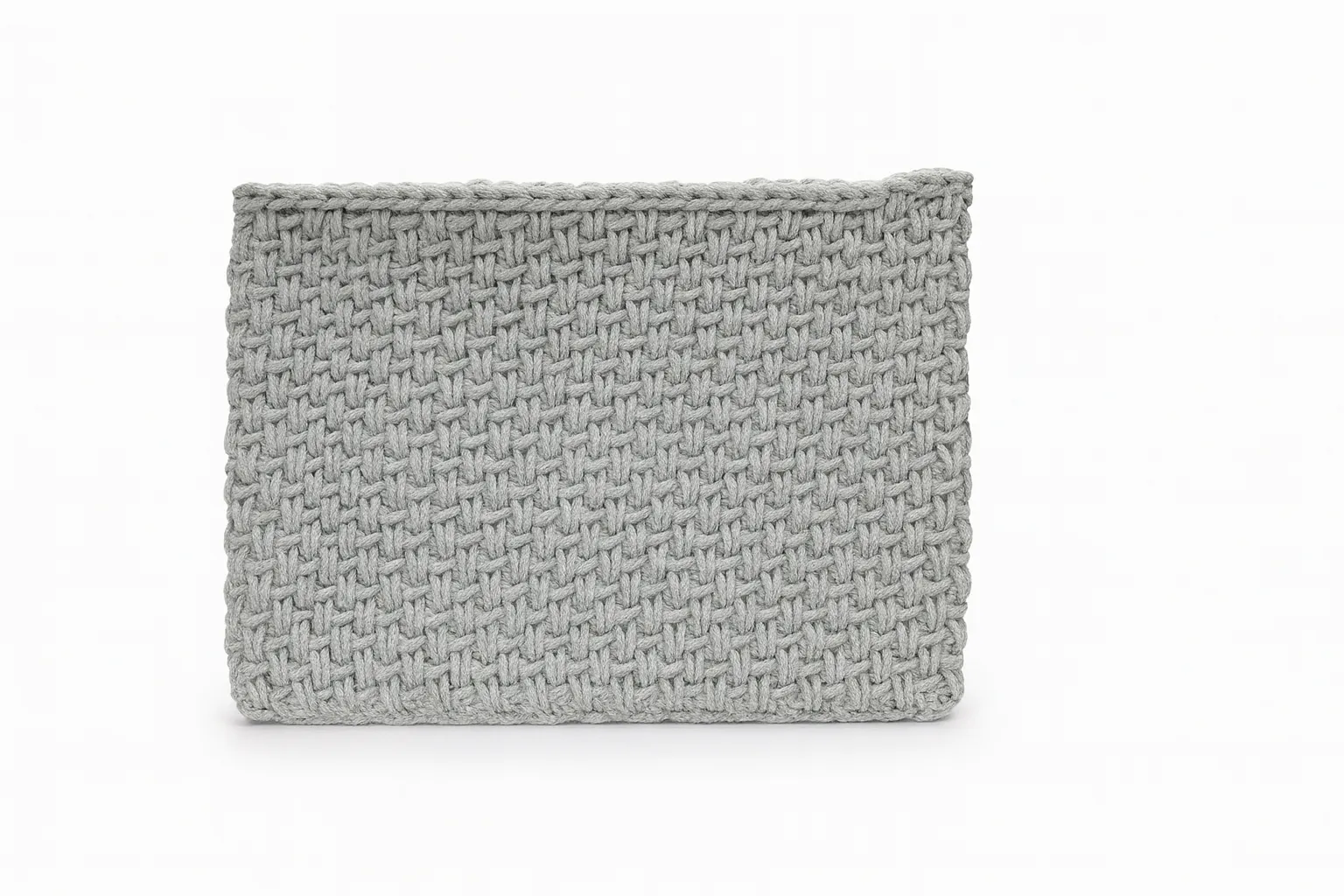 El Örgüsü Gri Portföy Çanta