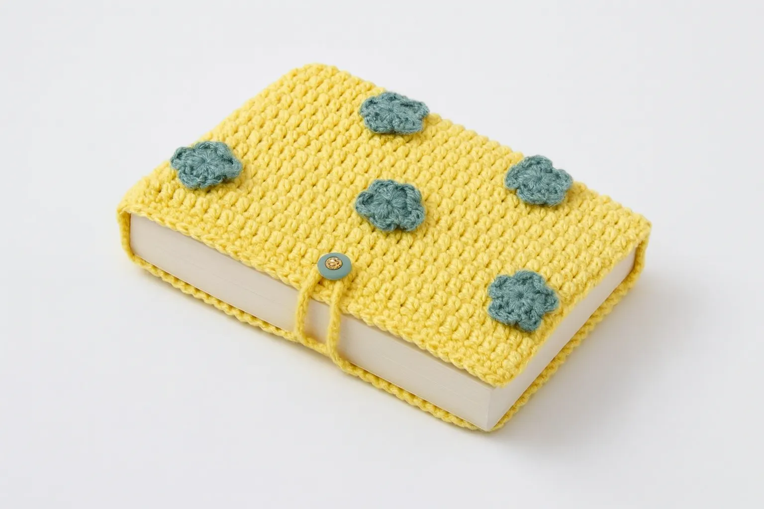 El Örgüsü Çiçekli Kitap Kılıfı